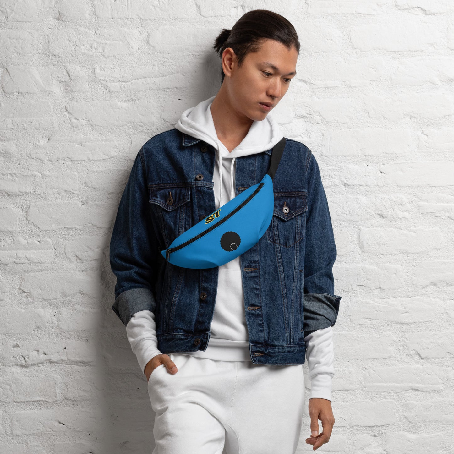 Sansui Logo Fanny Pack in Blue