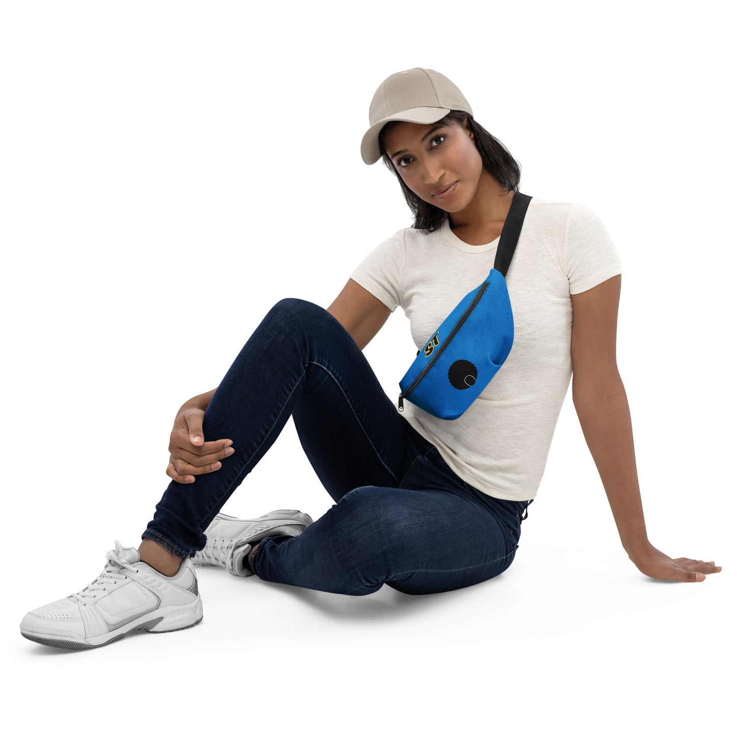 Sansui Logo Fanny Pack in Blue