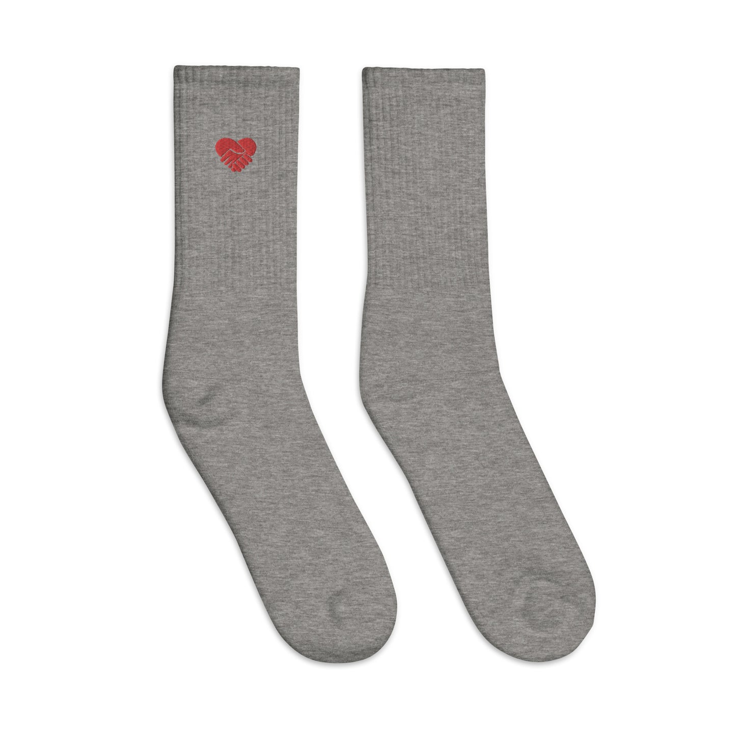 Need Support? Heart Shaped Embroidered socks