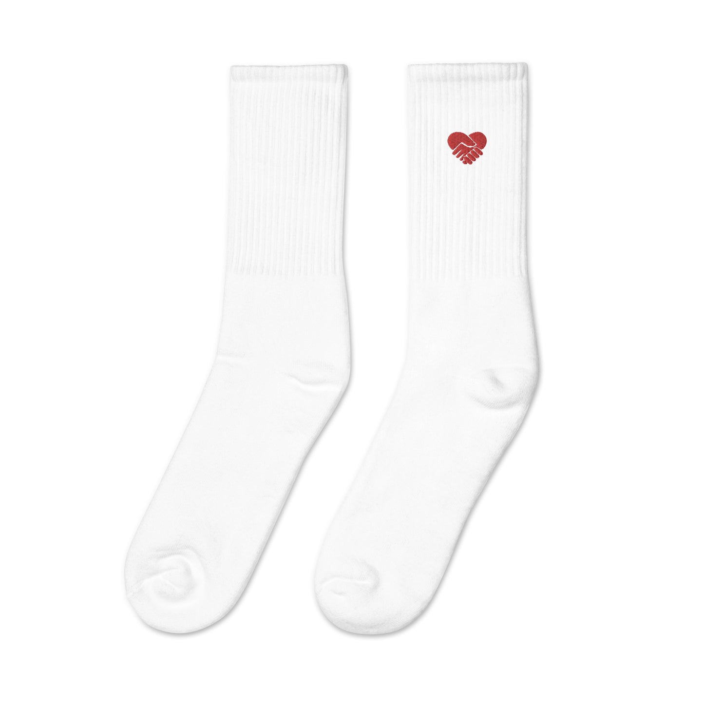 Need Support? Heart Shaped Embroidered socks