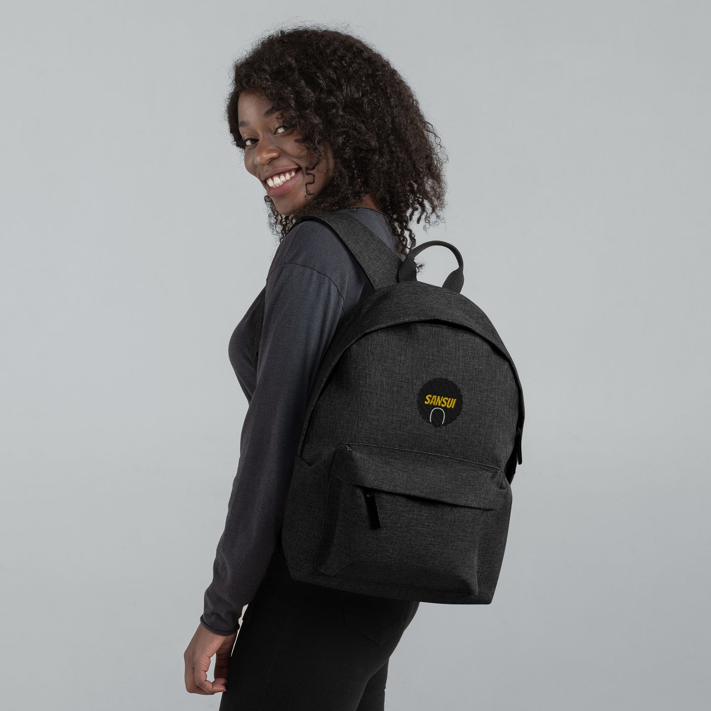 Sansui with Logo Embroidered Backpack