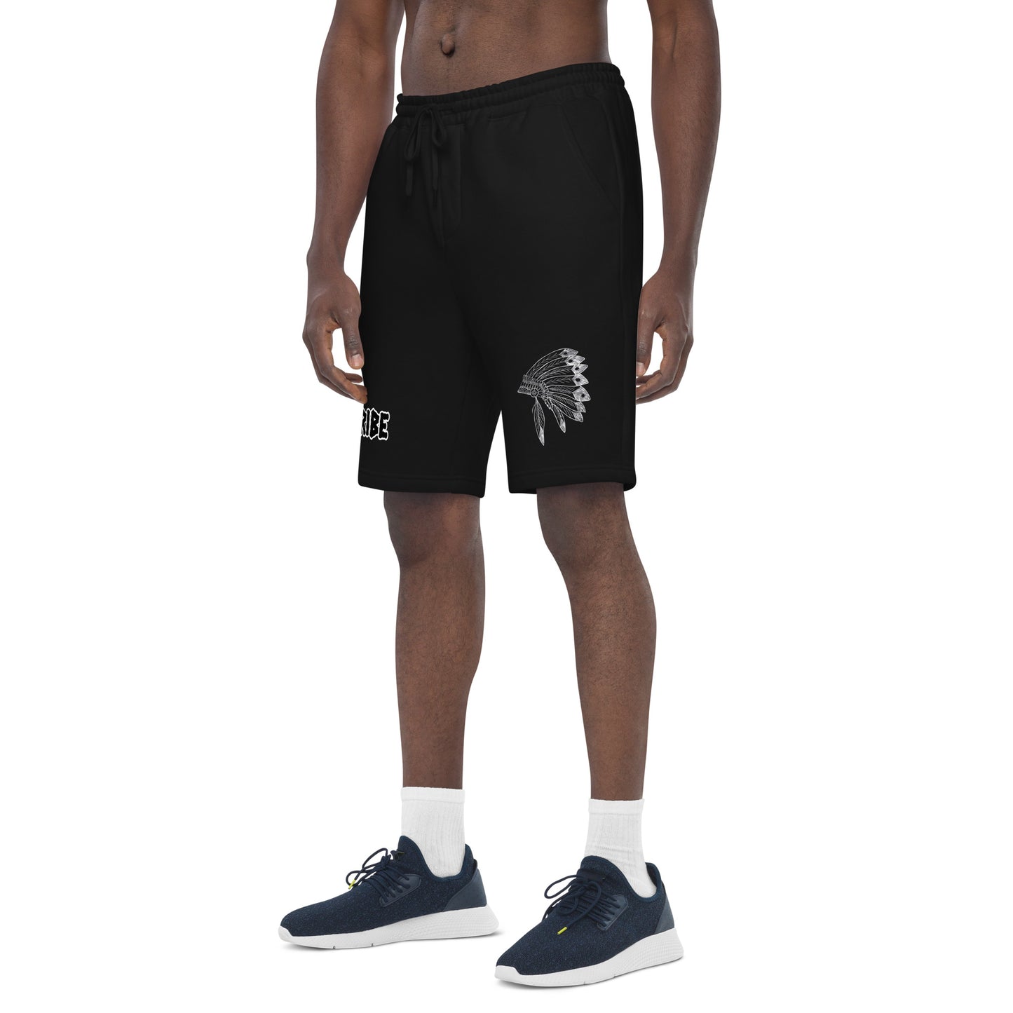 Tribe with Headdress Men's Fleece Shorts