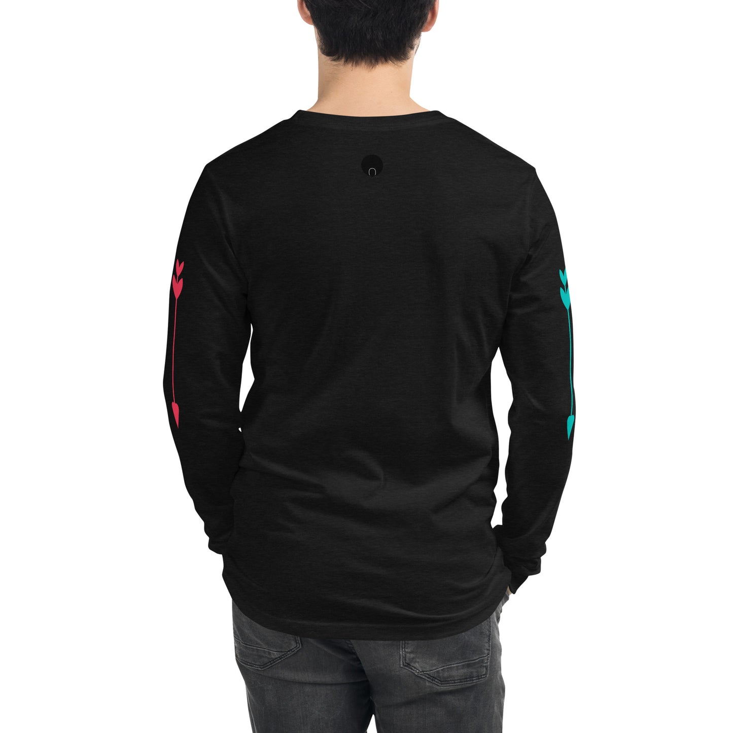 Unisex Sansui Tribe Long Sleeve Tee (Pink/Teal)