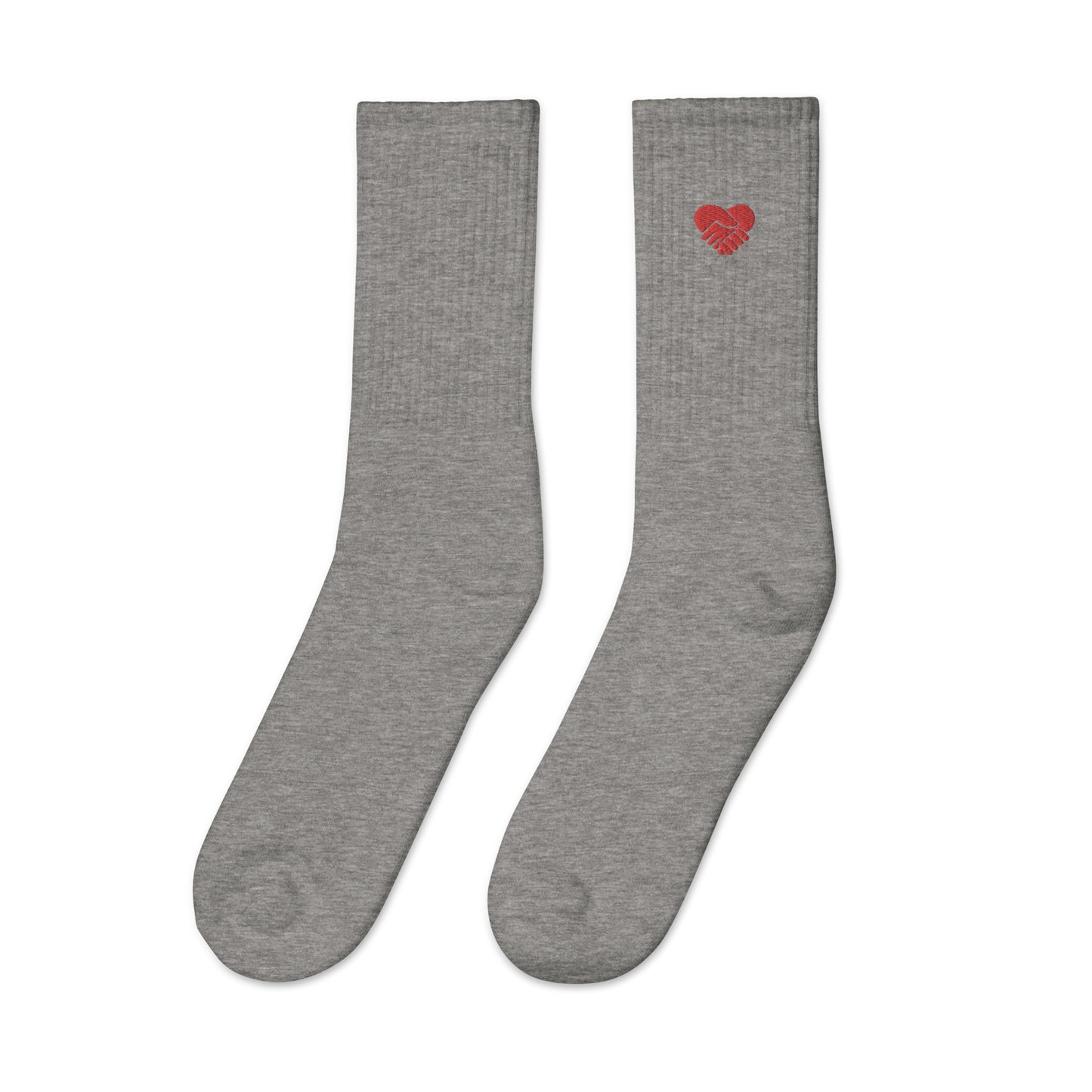 Need Support? Heart Shaped Embroidered socks