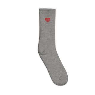 Need Support? Heart Shaped Embroidered socks