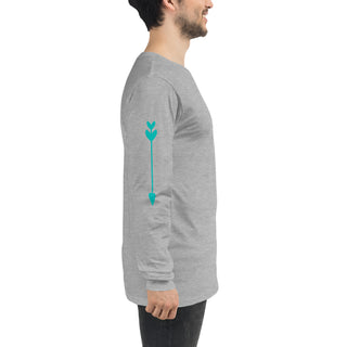 Unisex Sansui Tribe Long Sleeve Tee (Pink/Teal)