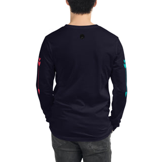 Unisex Sansui Tribe Long Sleeve Tee (Pink/Teal)