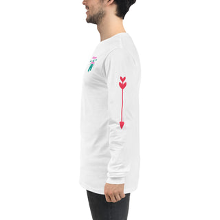 Unisex Sansui Tribe Long Sleeve Tee (Pink/Teal)