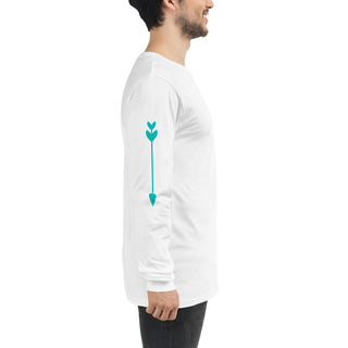 Unisex Sansui Tribe Long Sleeve Tee (Pink/Teal)